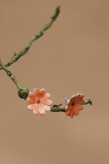 Sadhvi | Ceramic  Flower Earrings | Orange