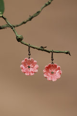 Sadhvi | Ceramic  Flower Earrings | Red