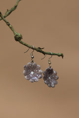 Sadhvi | Ceramic  Flower Earrings | Mauve