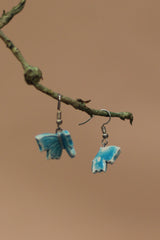 Sadhvi | Ceramic  Butterfly Earrings | Blue