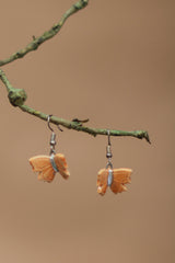 Sadhvi | Ceramic  Butterfly Earrings | Orange