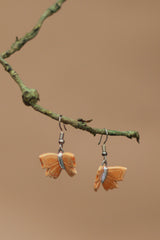 Sadhvi | Ceramic  Butterfly Earrings | Orange