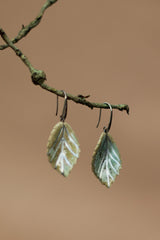 Sadhvi | Ceramic  Leaf Earrings | Green