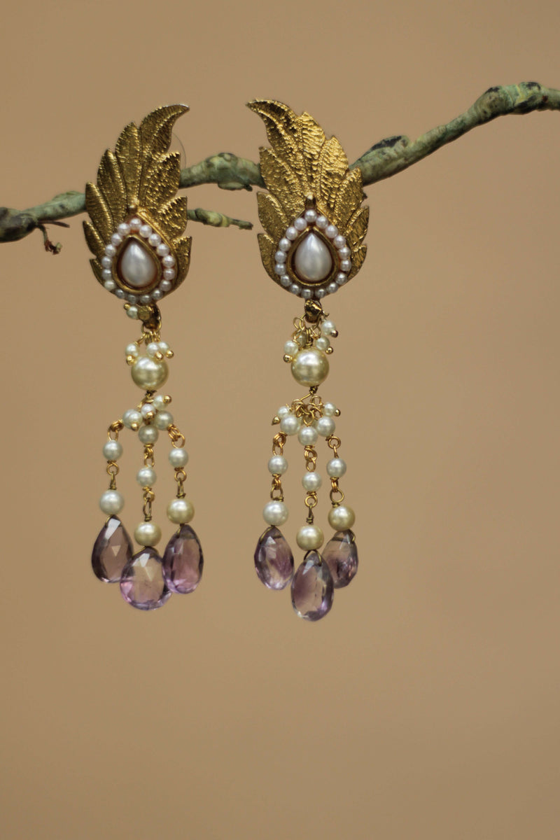 Beautiful Kundan long earrings