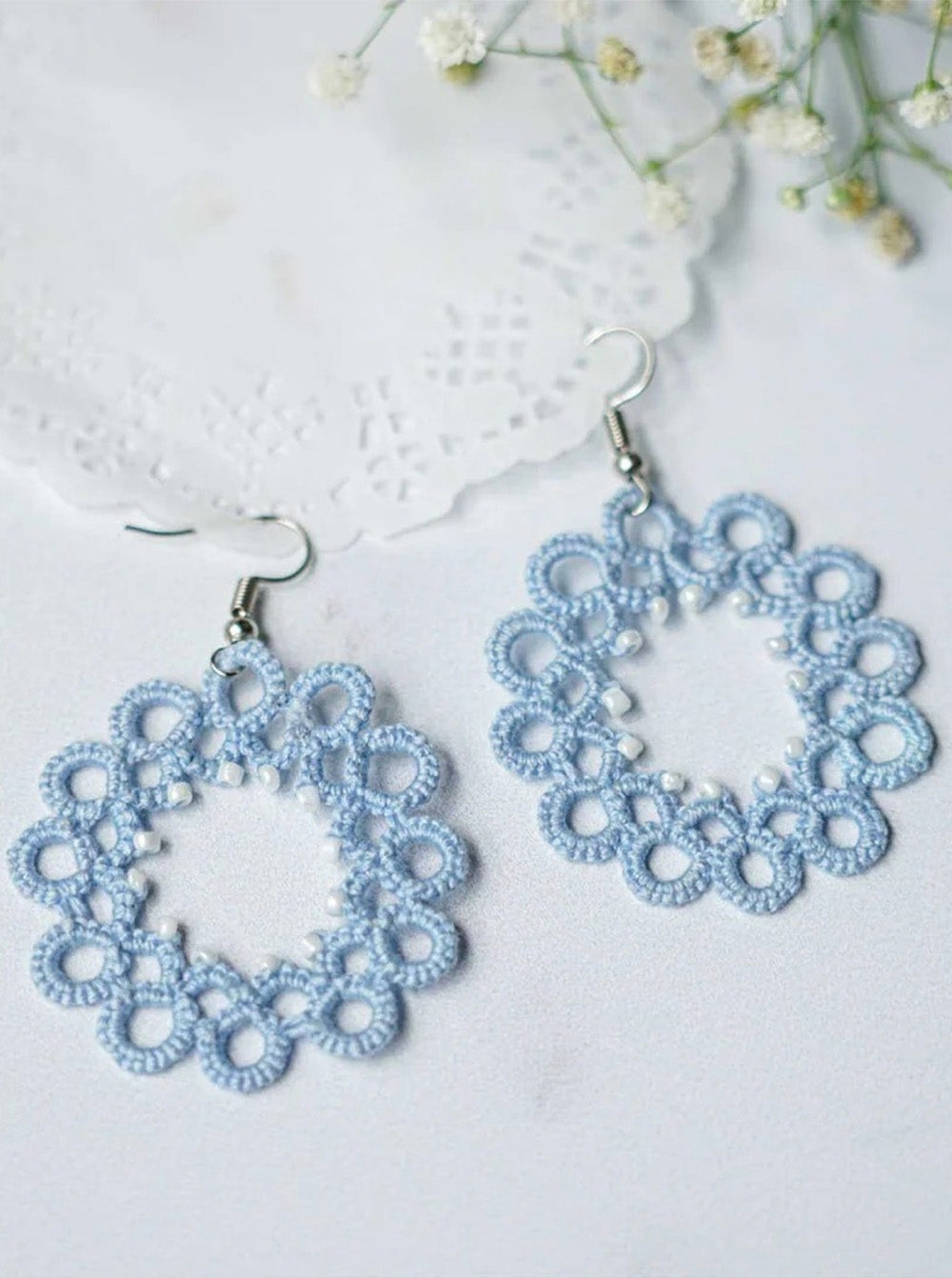 Knots to Node | Powder Loop Earrings