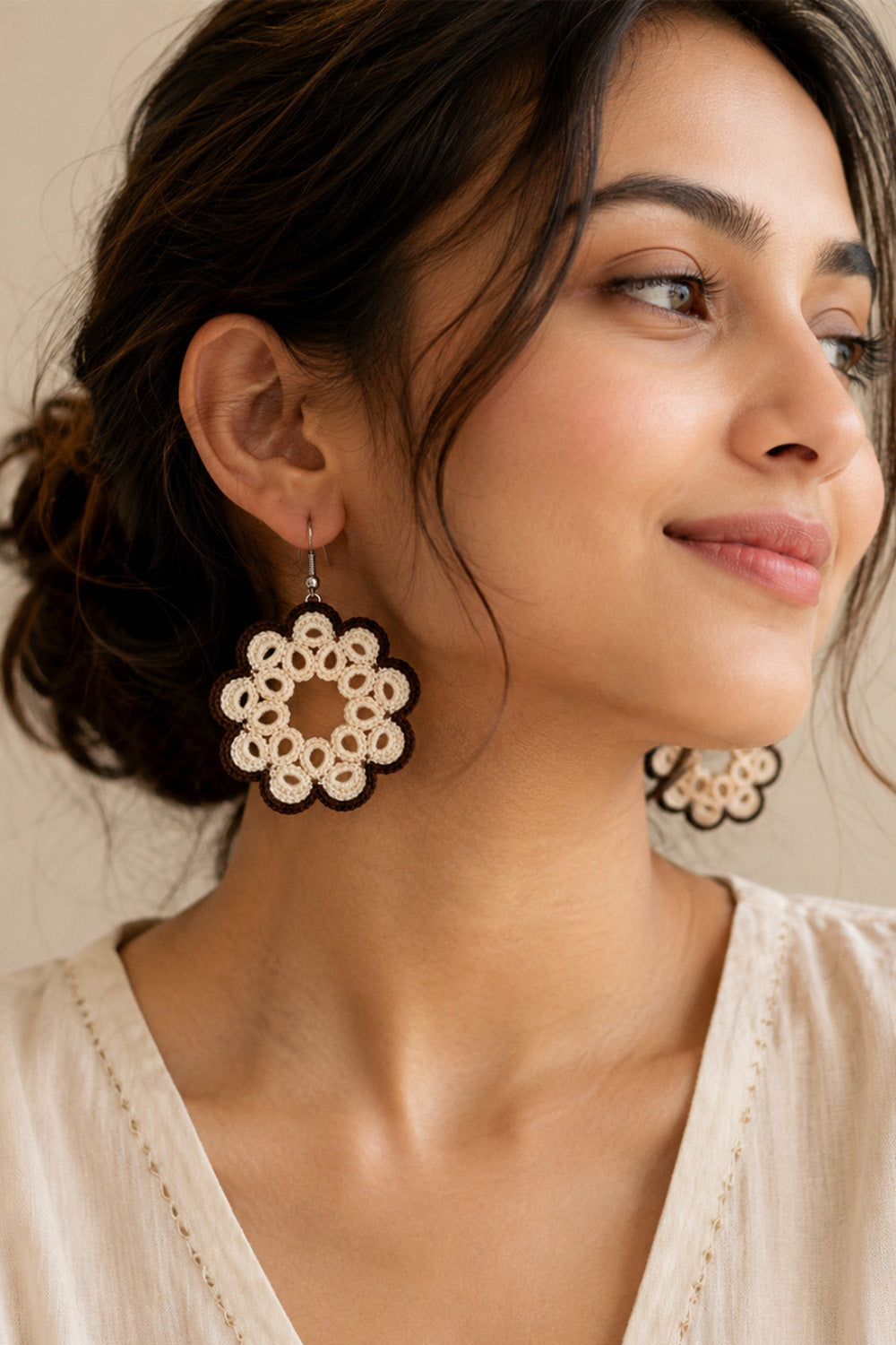 Knots to Node | Vanilla Cocoa Earrings
