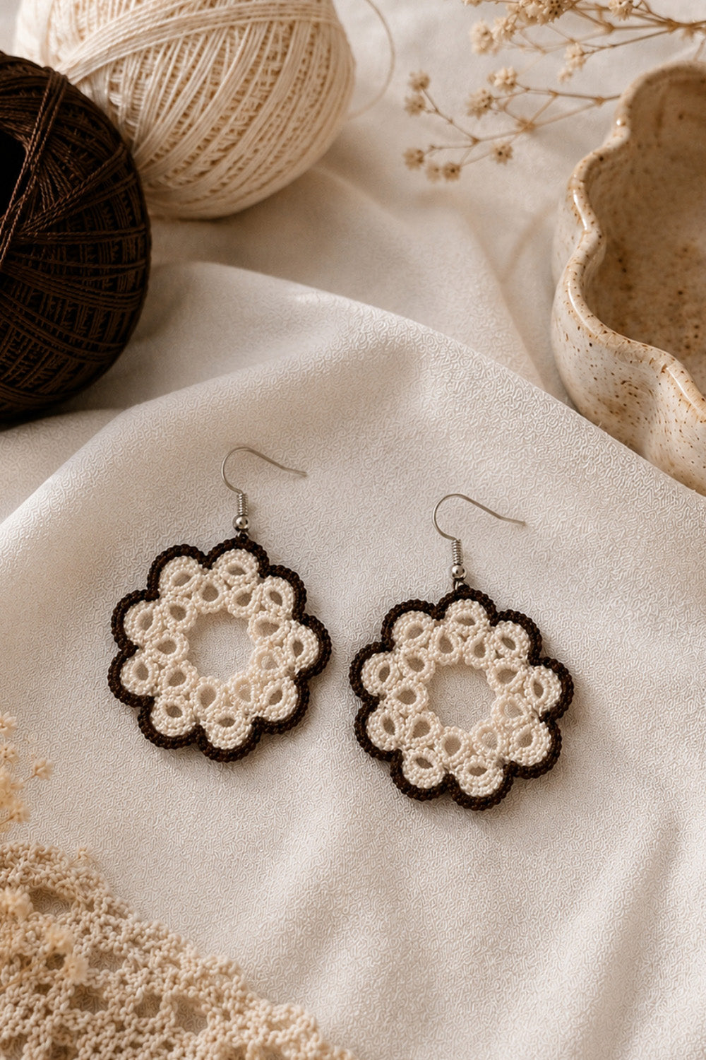 Knots to Node | Vanilla Cocoa Earrings