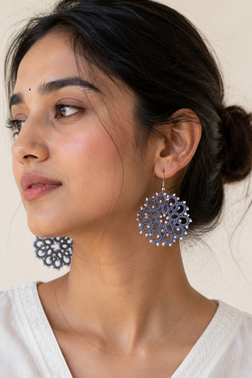 Knots to Node | Smoky Halo Earrings