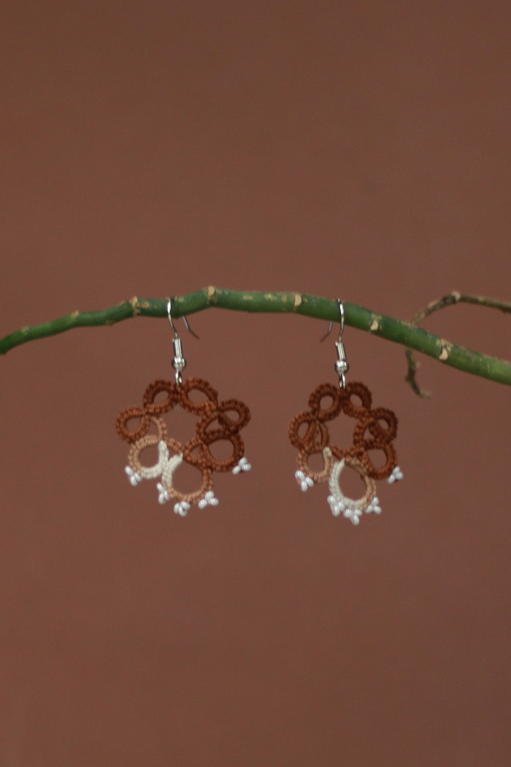 Knots to Node | Caramel Bloom Earrings