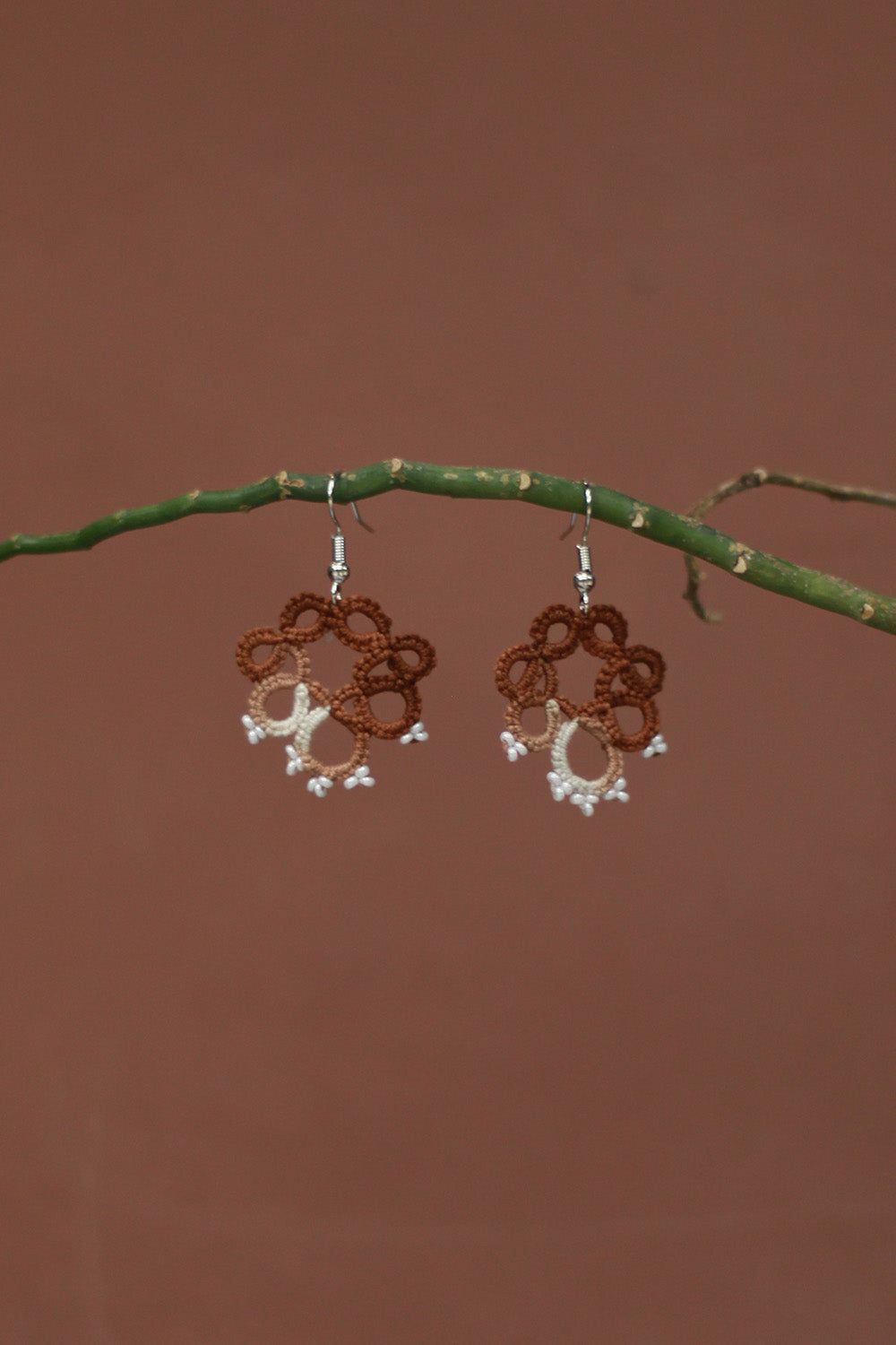 Knots to Node | Caramel Bloom Earrings