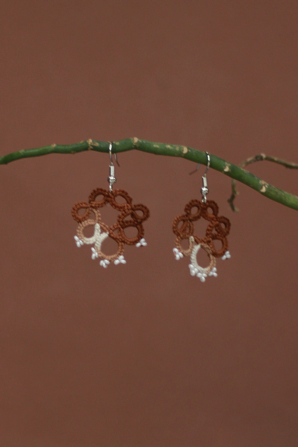 Knots to Node | Caramel Bloom Earrings