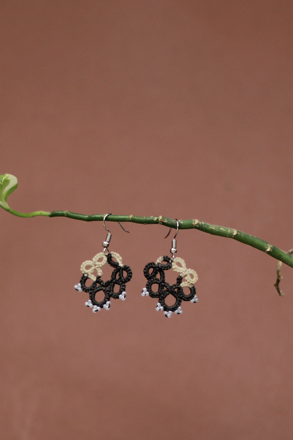 Knots to Node | Ash & Sand Earrings