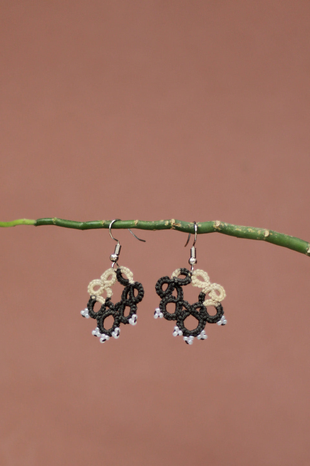 Knots to Node | Ash & Sand Earrings