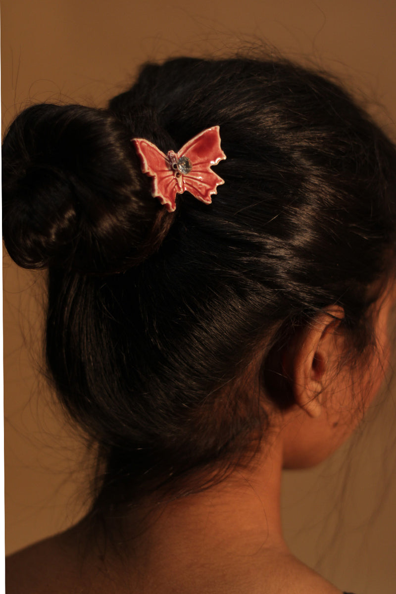 Sadhvi | Bow Juda Pin | Wine Red