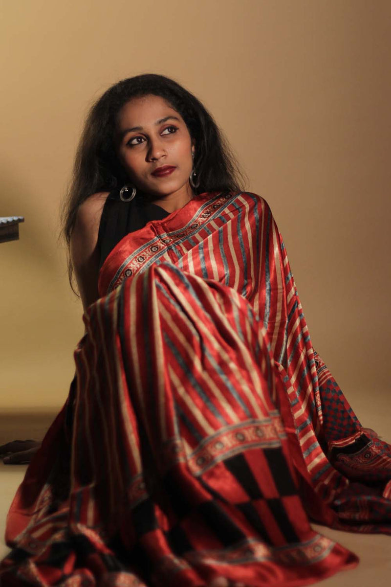 Sahra | Ajrakh Modal Saree