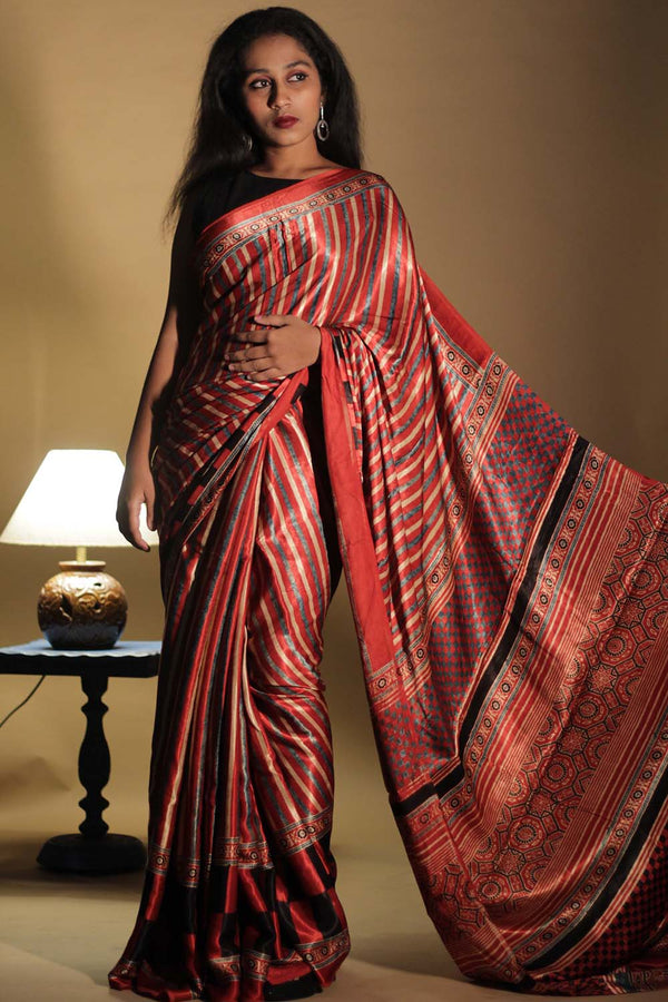 Sahra | Ajrakh Modal Saree