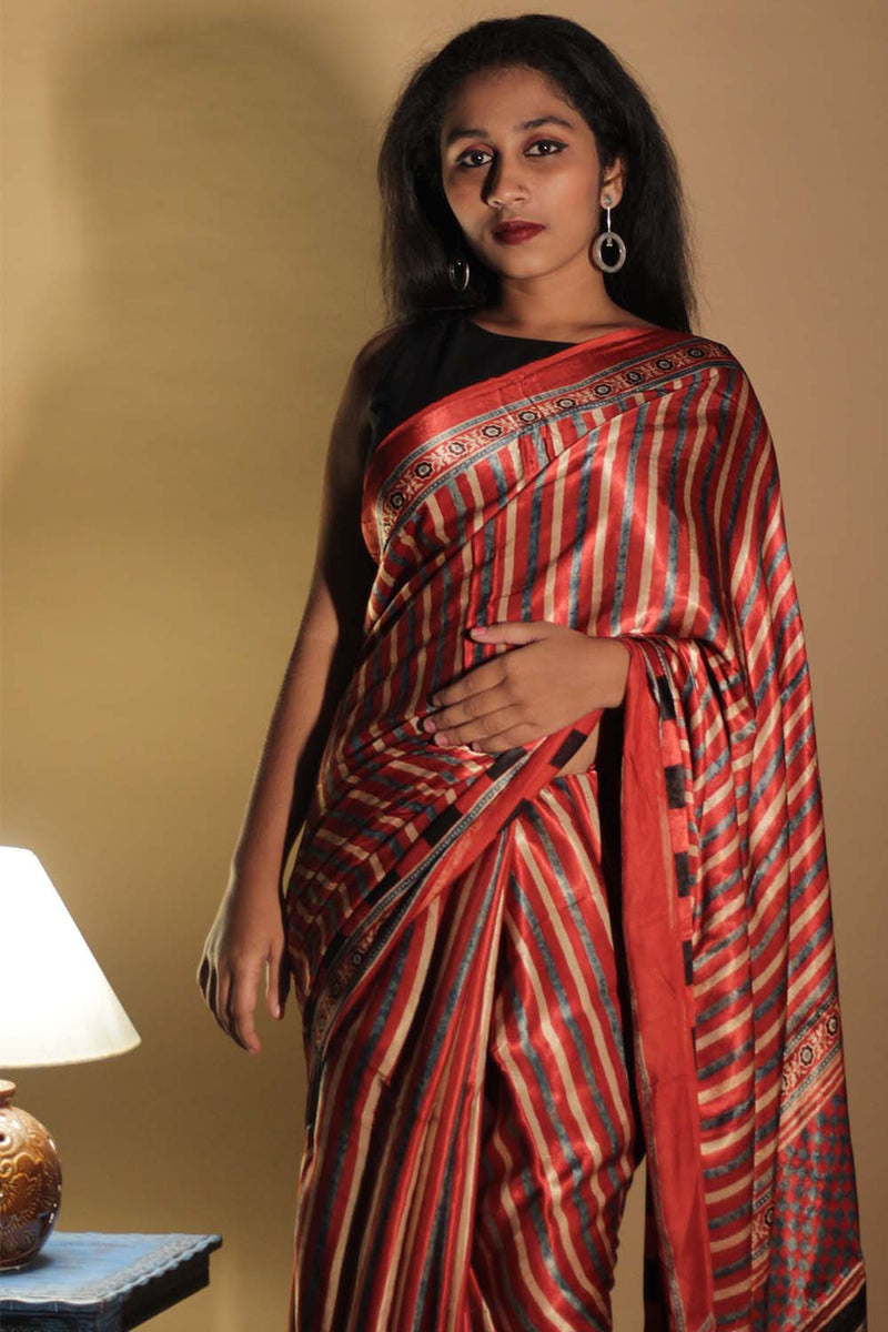 Sahra | Ajrakh Modal Saree