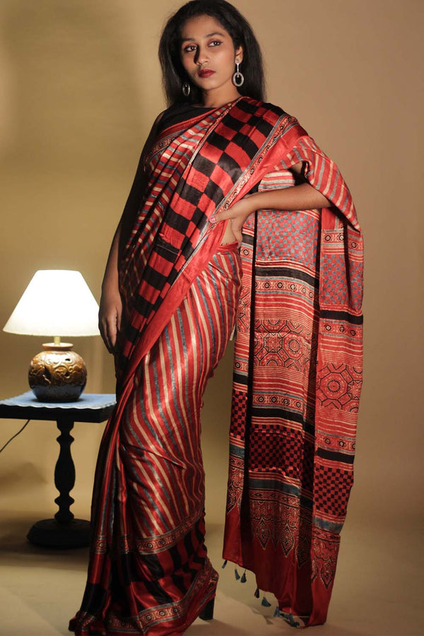 Sahra | Ajrakh Modal Saree