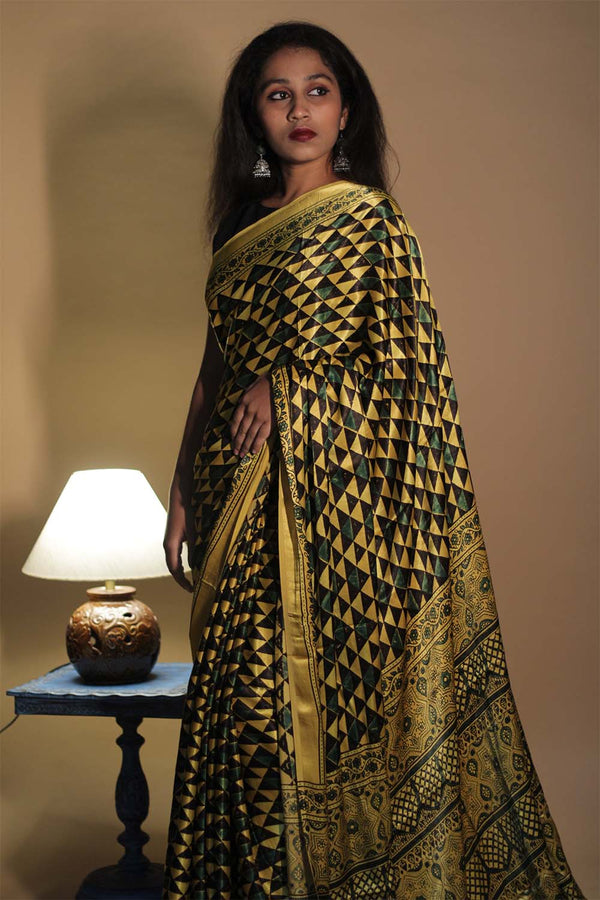 Sehar | Ajrakh Modal Saree