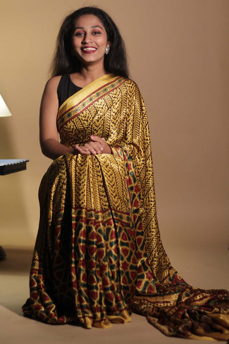 Bahaar | Ajrakh Modal Saree