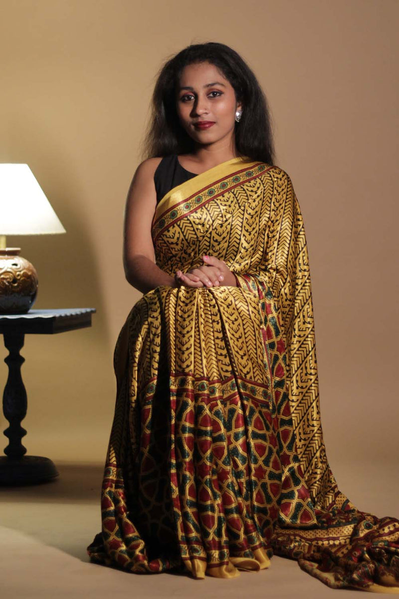 Bahaar | Ajrakh Modal Saree