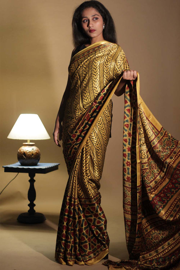 Bahaar | Ajrakh Modal Saree