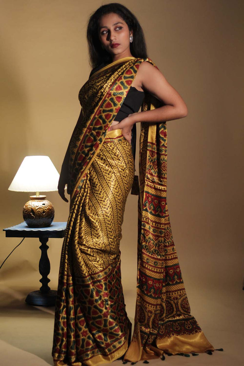 Bahaar | Ajrakh Modal Saree