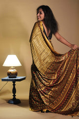 Bahaar | Ajrakh Modal Saree