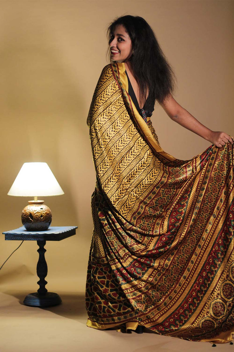 Bahaar | Ajrakh Modal Saree