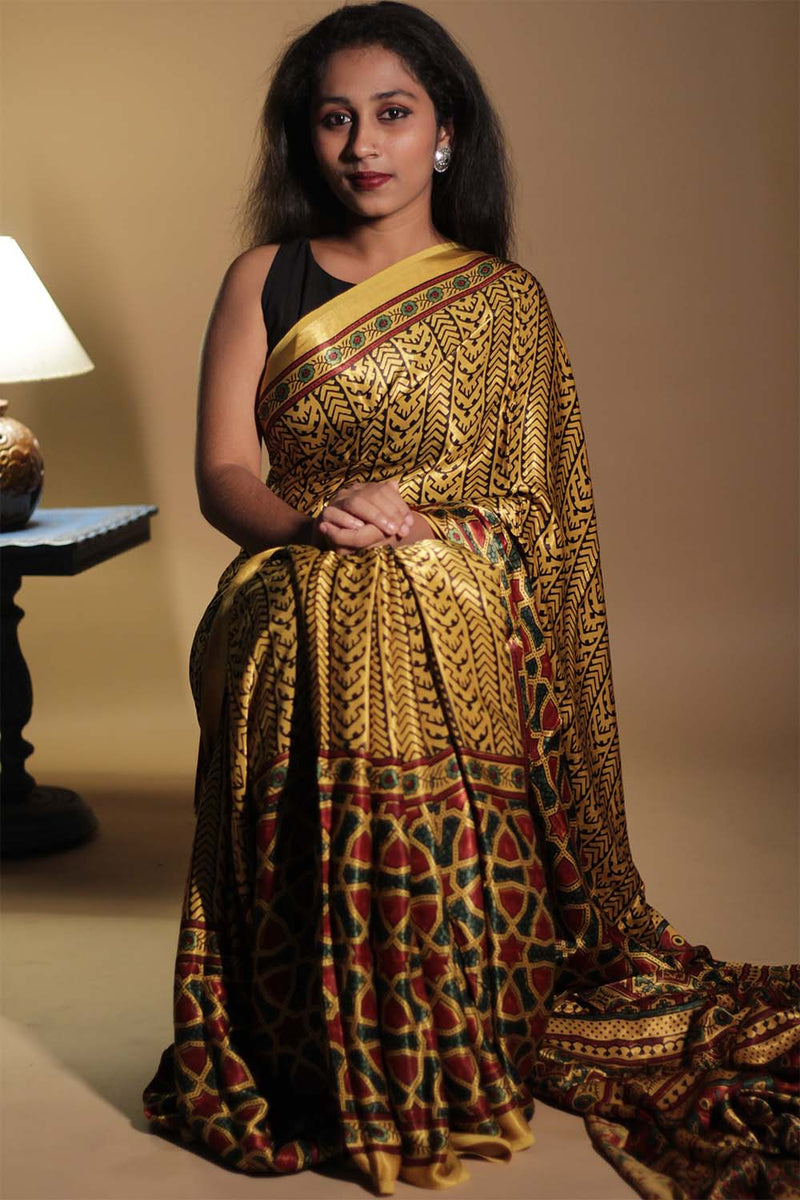 Bahaar | Ajrakh Modal Saree