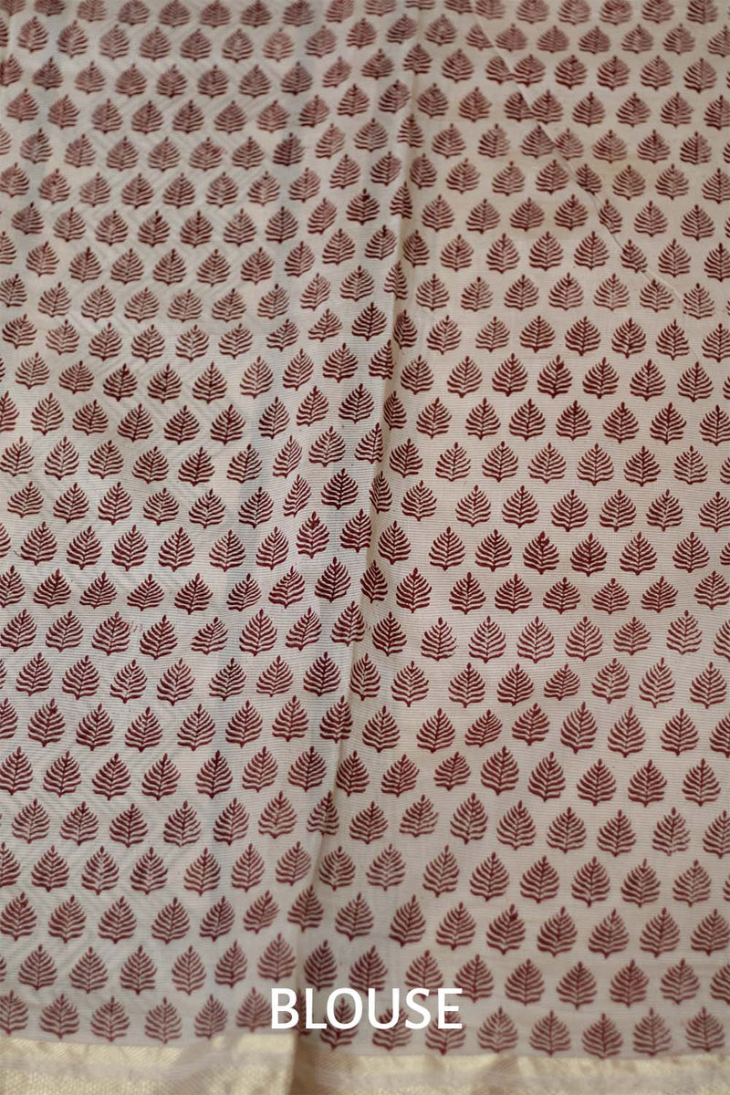 Maheshwari Bagh Saree | Cotton Silk | Paisley Diamonds