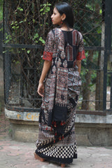 Ajrakh Cotton Saree