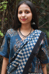 Ajrakh Cotton Saree
