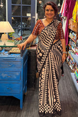 Ajrakh Cotton Saree