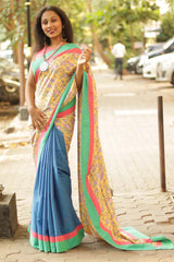 Sanganeri Sunrise Half Half Saree