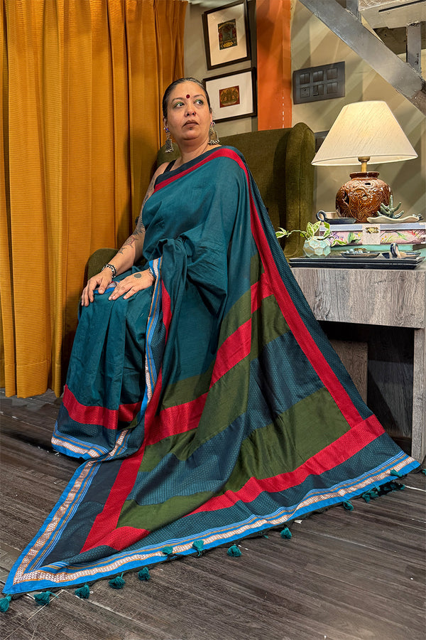 Mandira | Khunn Saree | Teal