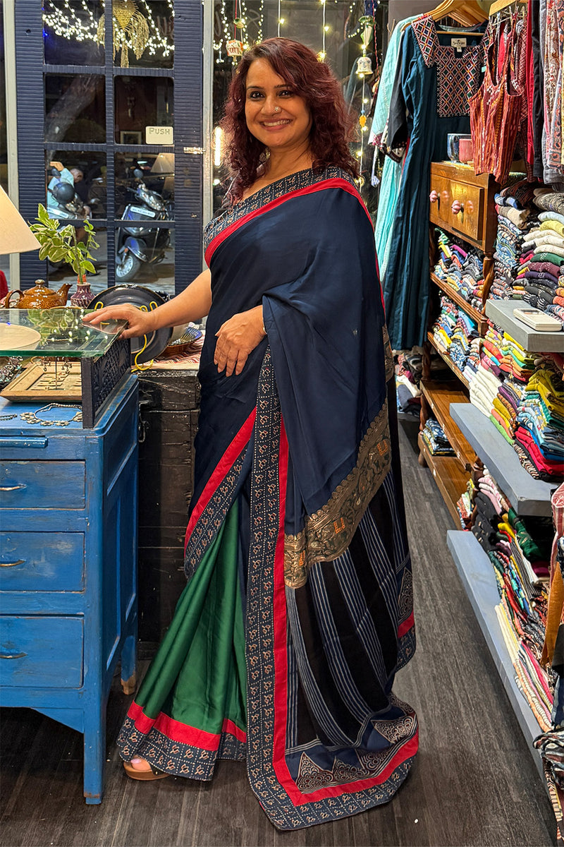 Modal Silk Saree with Banarasi Zari border