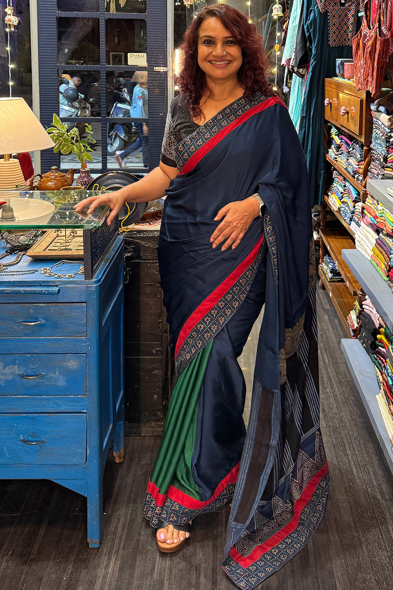 Modal Silk Saree with Banarasi Zari border