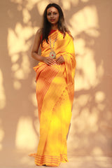 Handloom Cotton Saree | Begumpuri | Yellow