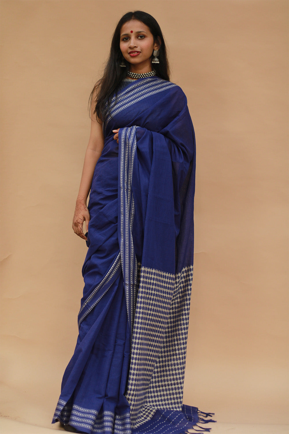 Handloom Cotton Saree | Begumpuri | Purple