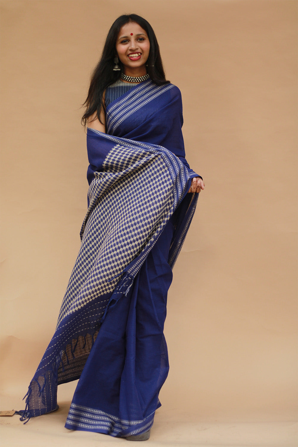 Handloom Cotton Saree | Begumpuri | Purple