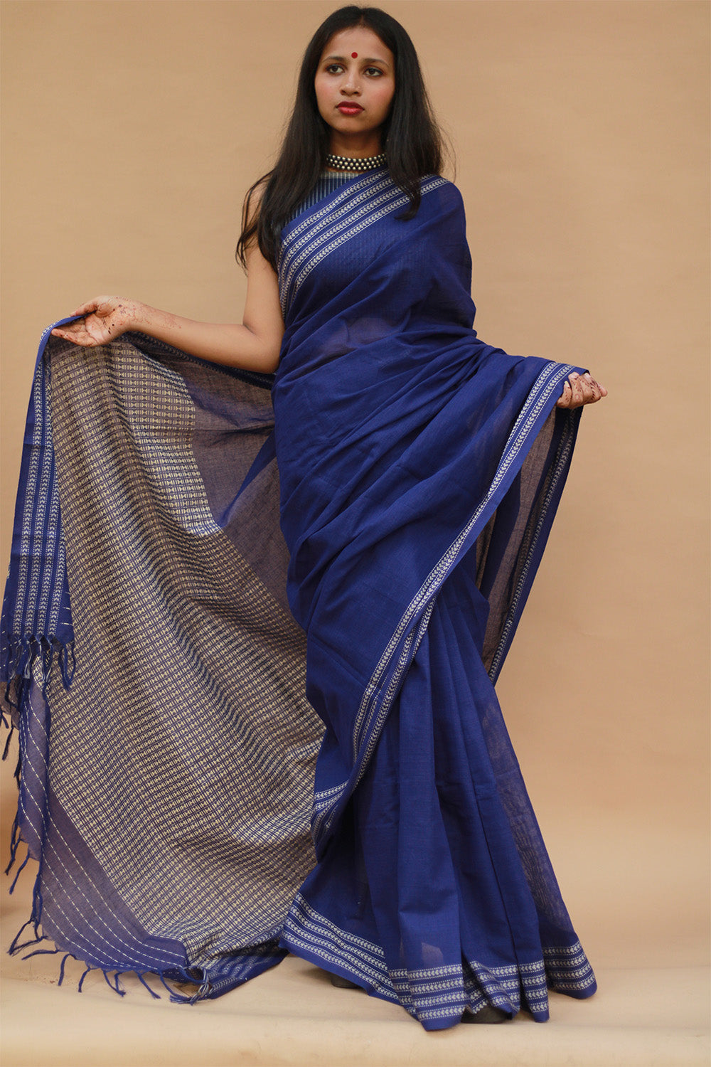 Handloom Cotton Saree | Begumpuri | Purple
