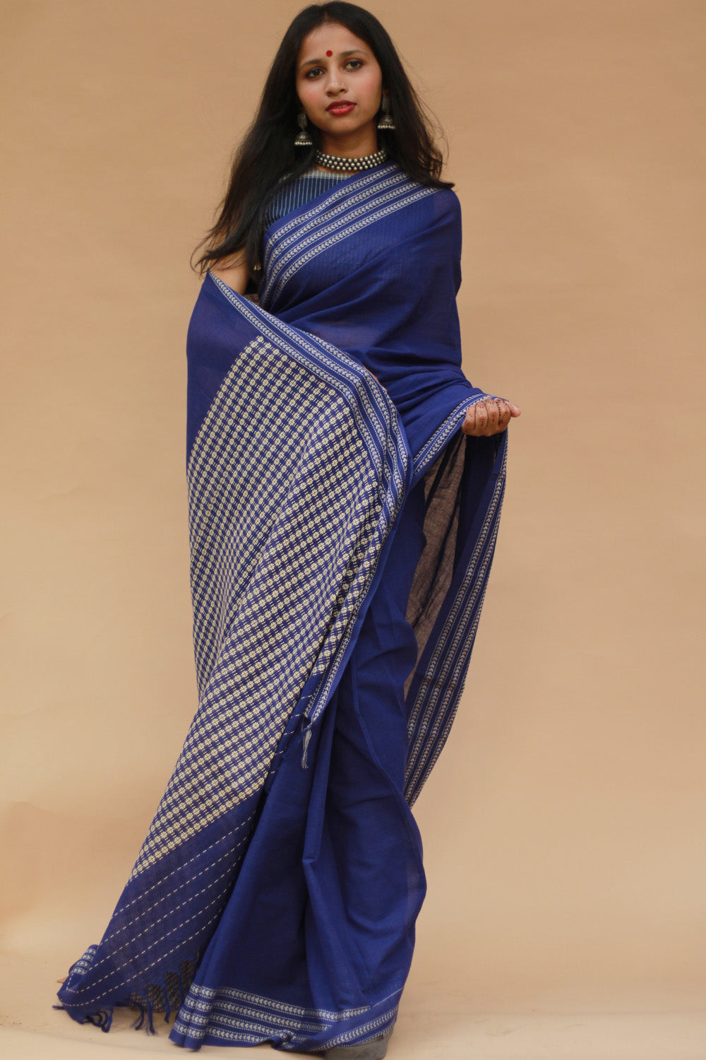 Handloom Cotton Saree | Begumpuri | Purple