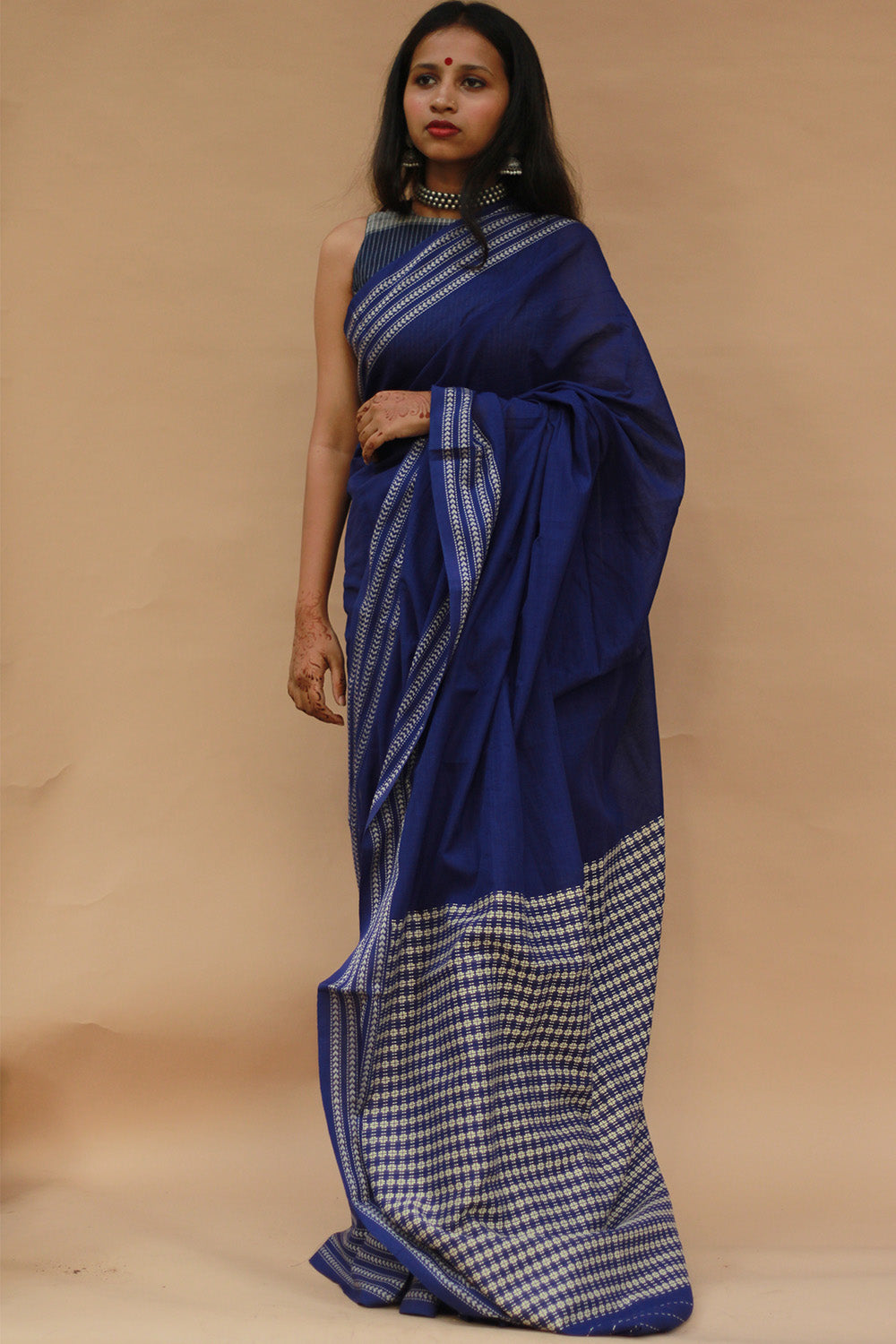 Handloom Cotton Saree | Begumpuri | Purple