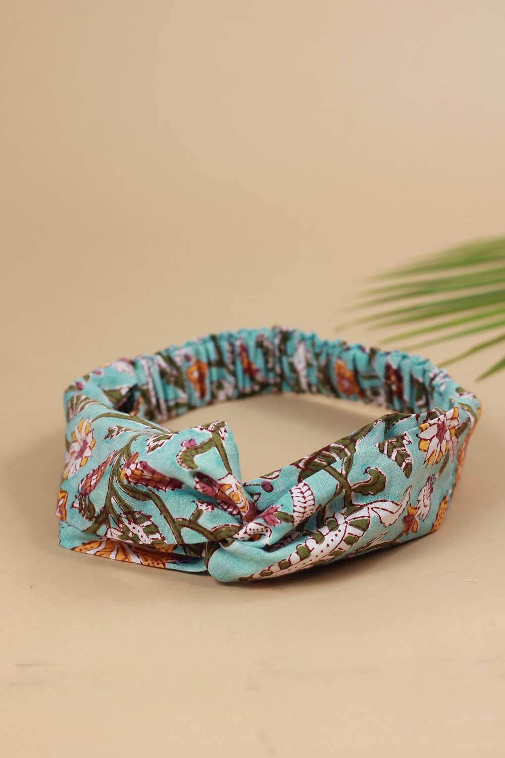 Knotted Vagaband- Sanganeri Aqua Blue
