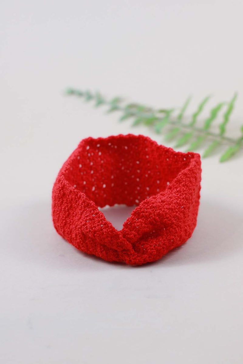 Crochet Hair Band- Scarlet