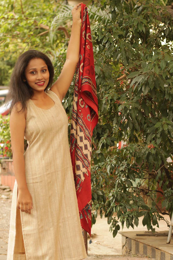 Modal Silk Ajrakh Stole