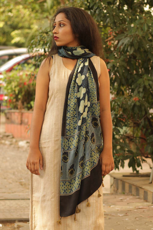 Antara | Modal Silk Ajrakh Stole