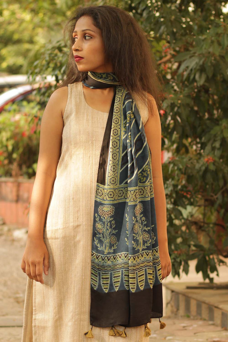 Modal Silk Ajrakh Stole