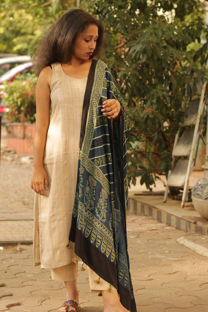 Modal Silk Ajrakh Stole
